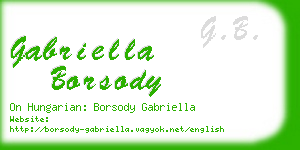 gabriella borsody business card